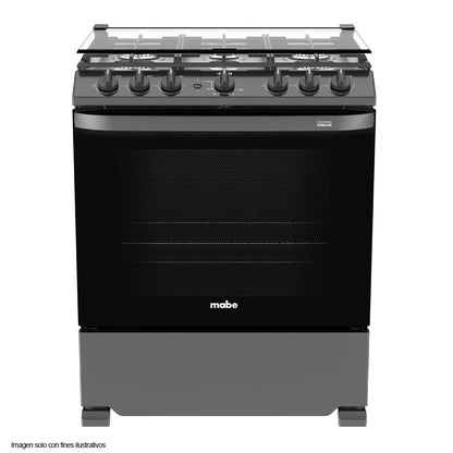 Estufa de 30" EMH7602JBS0 Mabe 6 quemadores (4 jumbos y 2 estandar), encendido eléctrico por botón.