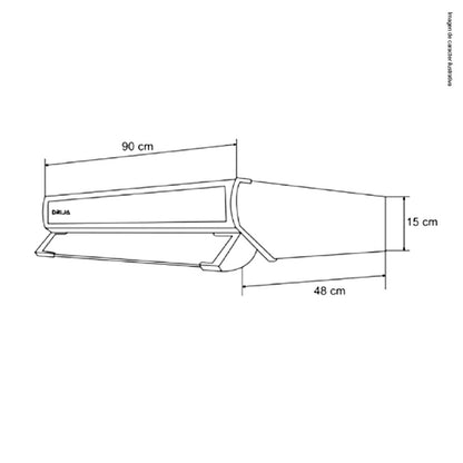 Extractor de grasa Compatto 90 Black Drija (90.2cm)