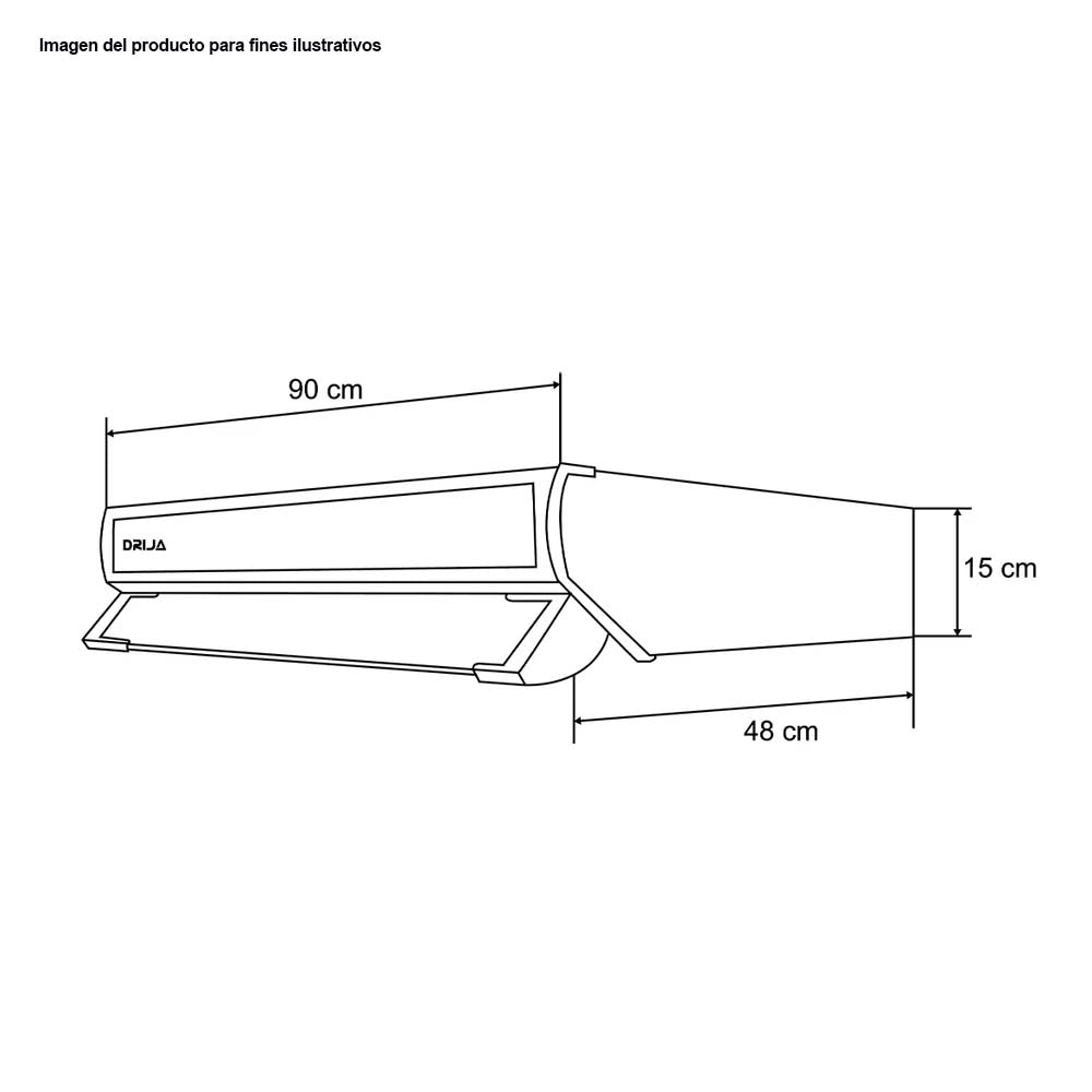 Extractor de grasa Compatto 90  Drija de acero inox. 110V