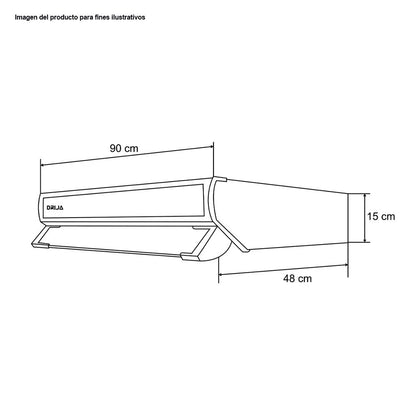 Extractor de grasa Compatto 90  Drija de acero inox. 110V