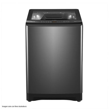 Lavadora automática 16kg LMA6120WDGAB0 color Diamond Gray canasta acero inoxidable panel digital.