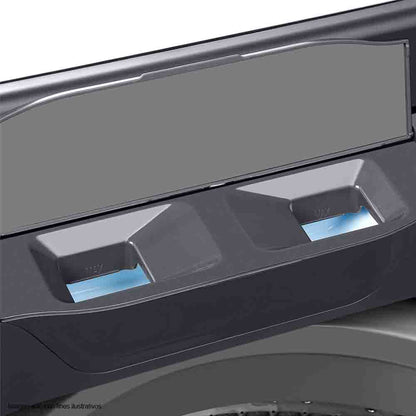 Lavadora automática 16kg LMA6120WDGAB0 color Diamond Gray canasta acero inoxidable panel digital.