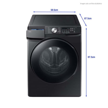 Lavadora 26kg WF26DG8250AVAP carga frontal inverter AI multicontrol color gris oscuro