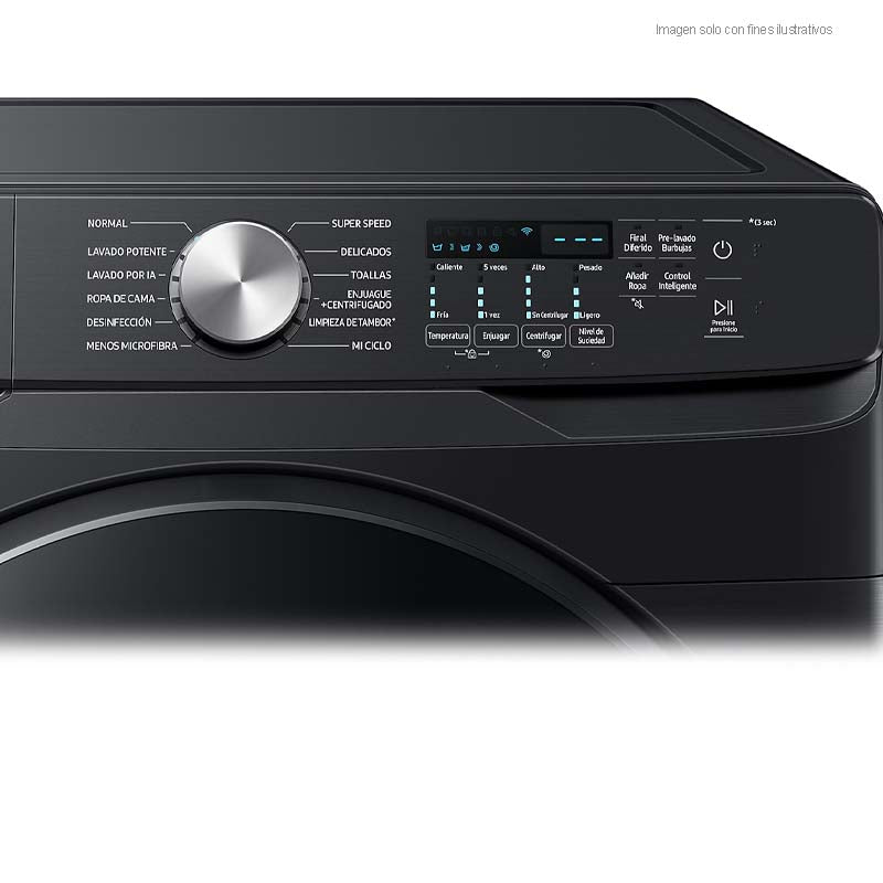 Lavadora 26kg WF26DG8250AVAP carga frontal inverter AI multicontrol color gris oscuro