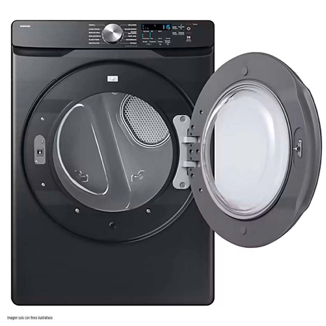 Secadora eléctrica 24kg DVE24DG8000VAP Samsung, sensor de secado smart check gris oscuro