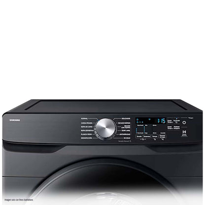 Secadora eléctrica 24kg DVE24DG8000VAP Samsung, sensor de secado smart check gris oscuro