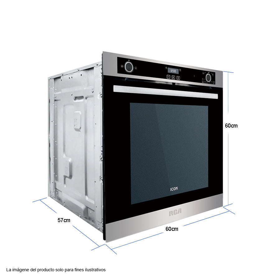 Horno empotrable 24" a gas RCGO60SS RCA  Panel de control SUPER Slim cap.90L acero inox.