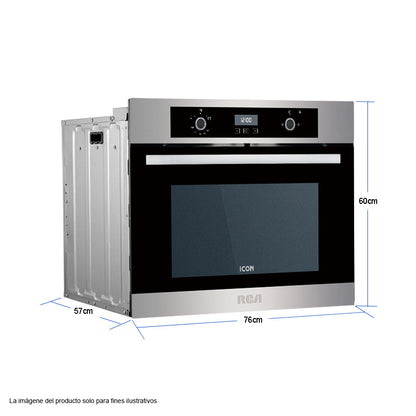 Horno empotrable a gas de 30" RCG075SS RCA acero inox. 304 válvula de seguridad
