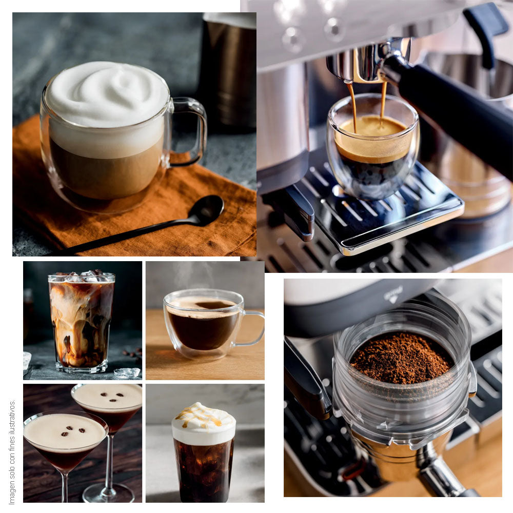 Maquina cafetera 3 en 1 ES601Ninja Serie Premier, cappuccino, cold brew y espresso con molinillo y espumador de leche integrados, fácil de usar y 4 preajustes automáticos de espuma color plata