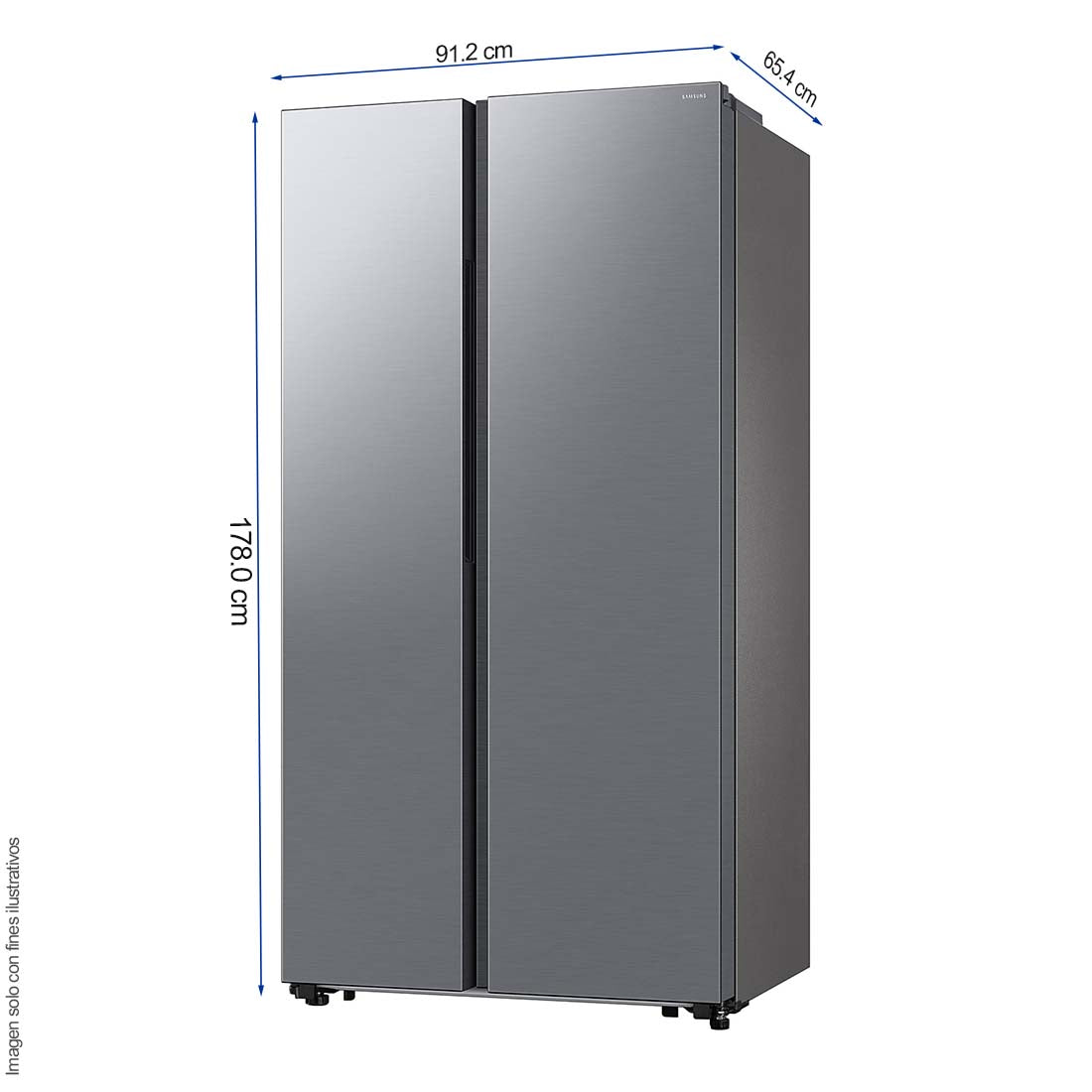 Refrigeradora 20pc RS57DG4000M9AP Side By Side , Samsung color silver Wi-Fi integrado