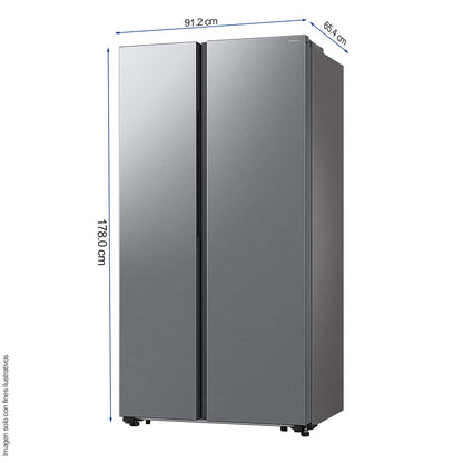 Refrigeradora 20pc RS57DG4000M9AP Side By Side , Samsung color silver Wi-Fi integrado