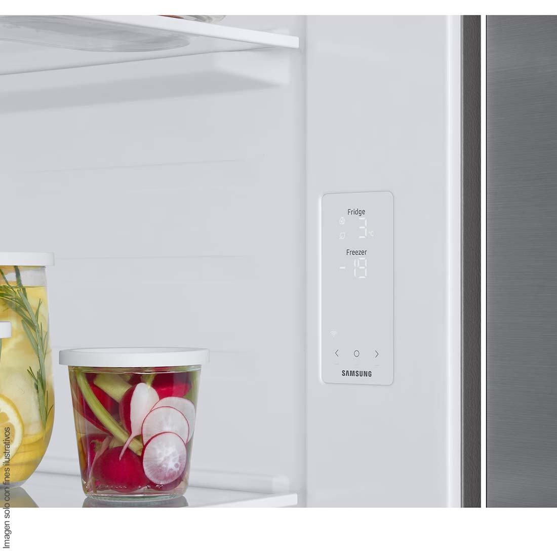 Refrigeradora 20pc RS57DG4000M9AP Side By Side , Samsung color silver Wi-Fi integrado