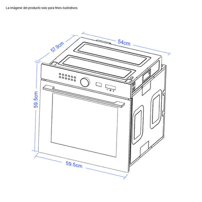 Horno eléctrico INDICO 60 de  Drija 59.5cm capacidad 73 litros temporizador y apagado automático