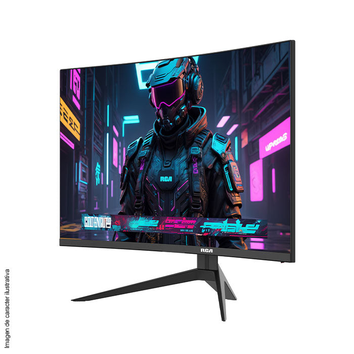 Monitor curvo Gaming 27" RC275MC FHD RCA Color negro con tecnología de protección ocular