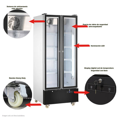 Vitrina de lujo de 22pc con 2 puertas 4 niveles RCSC2200LUX RCA