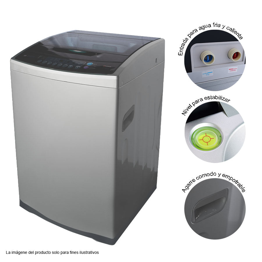 Lavadora automática de 15kg RCAW150 RCA color gris