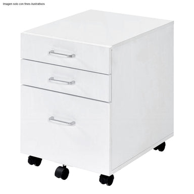 Gabinete Tennos 93194 color blanco 3 gavetas con ruedas