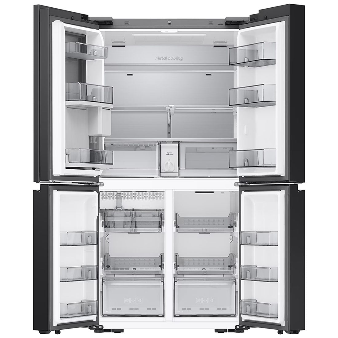 Refrigeradora 23PC French Door Bespoke, 4 puertas, Samsung color blanco limpio.