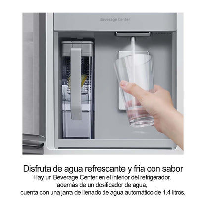 Refrigeradora 23PC French Door Bespoke, 4 puertas, Samsung color blanco limpio.
