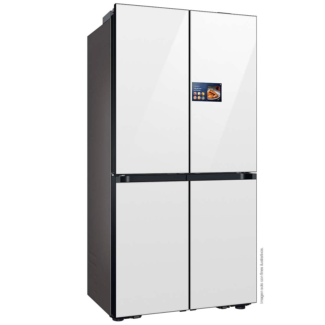 Refrigeradora 23PC French Door Bespoke, 4 puertas, Samsung color blanco limpio.