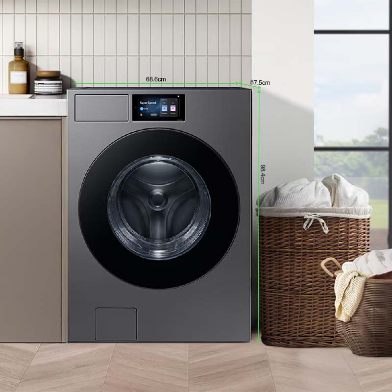 Lavadora Bespoke AI carga frontal 26 Kg WF90F26ADSAP AI Home y AI OptiWash+ Samsung