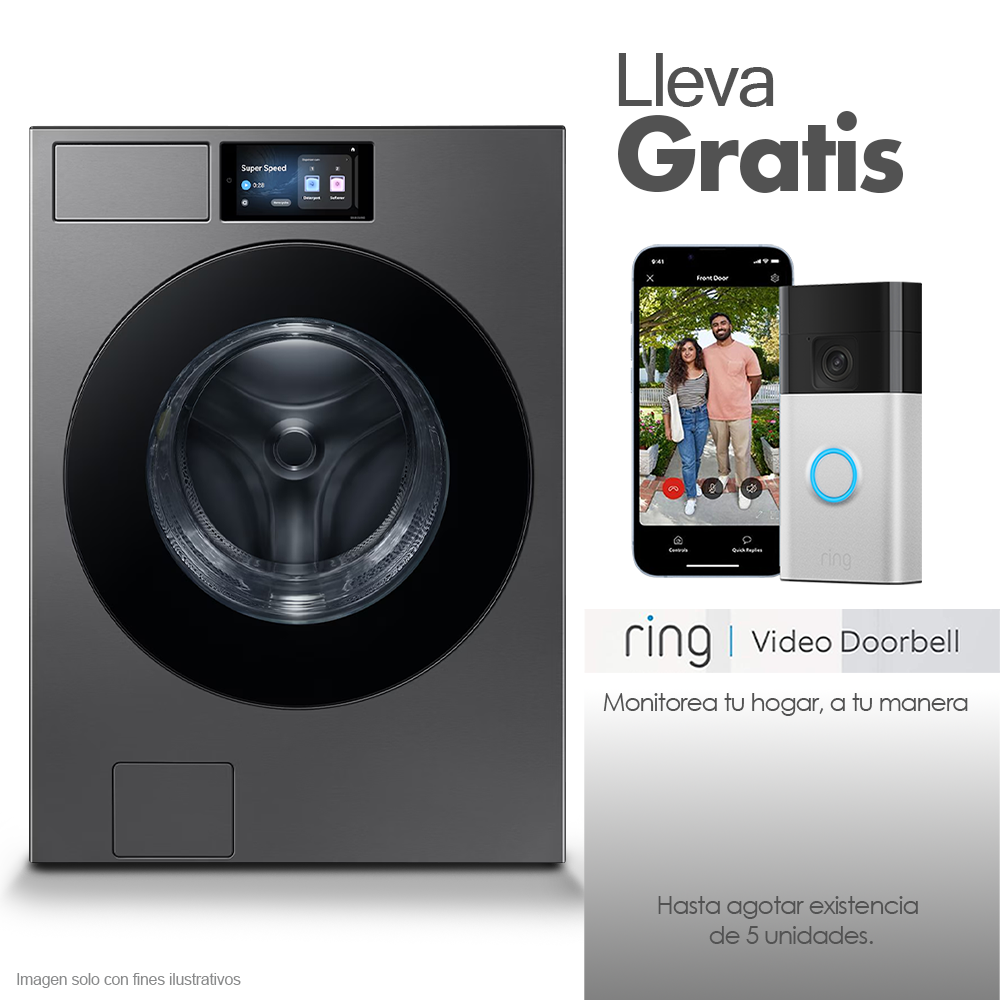Lavadora Bespoke AI carga frontal 26 Kg WF90F26ADSAP AI Home y AI OptiWash+ Samsung