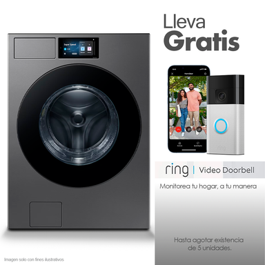 Lavadora Bespoke AI carga frontal 26 Kg WF90F26ADSAP AI Home y AI OptiWash+ Samsung