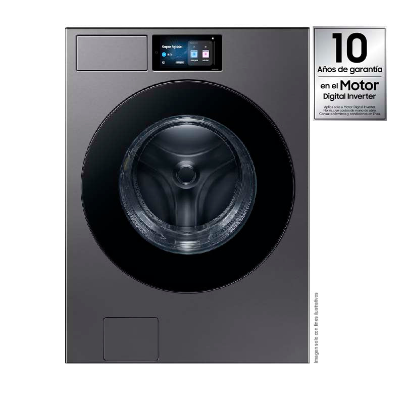 Lavadora Bespoke AI carga frontal 26 Kg WF90F26ADSAP AI Home y AI OptiWash+ Samsung