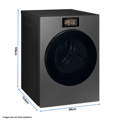 Secadora de 24kg a gas BESPOKE DV90F24UPSAP Samsung, pantalla táctil LCD de 7 pulgadas multi control