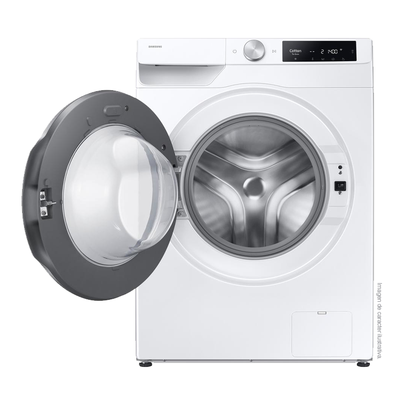 Lavadora 10.5kg WW11DG6U34LEED, Samsung de carga frontal, AI Ecobubble, Super Speed, Hygienes Steam