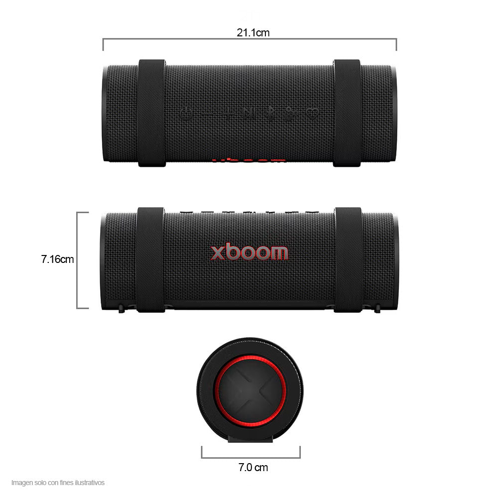 Bocina portátil XBoom Grab LG 20W bluetooth color negro