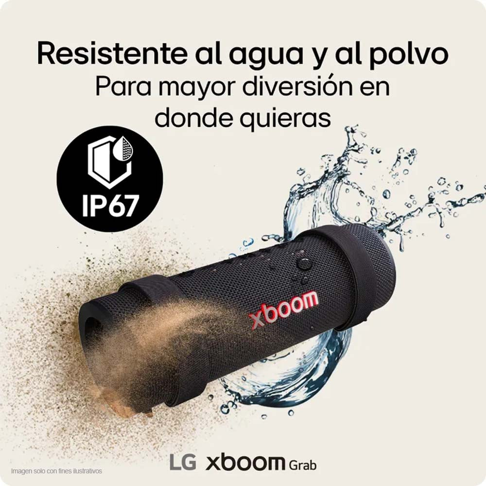 Bocina portátil XBoom Grab LG 20W bluetooth color negro
