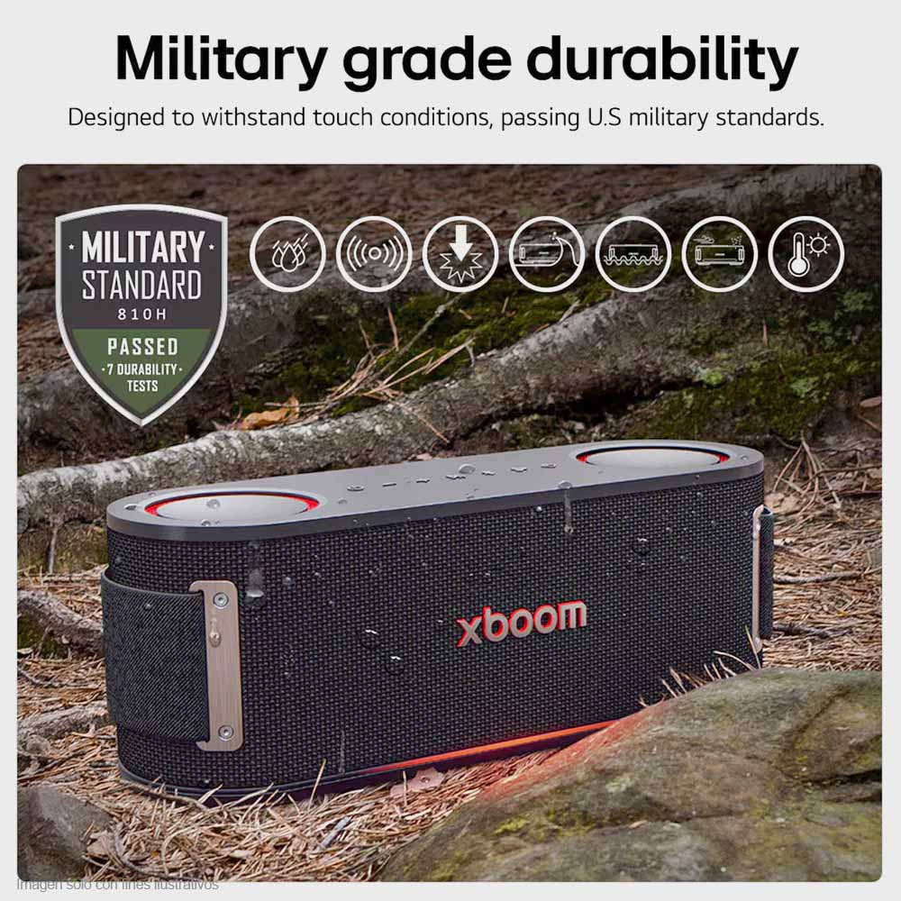 Bocina portátil XBOOM GO BOUNCE LG con 30W color negro — Rodelag