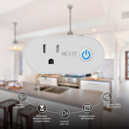 Enchufe inteligente NHP-S611M Pack de 2 ,Wi-Fi  indoor 110V-60Hz