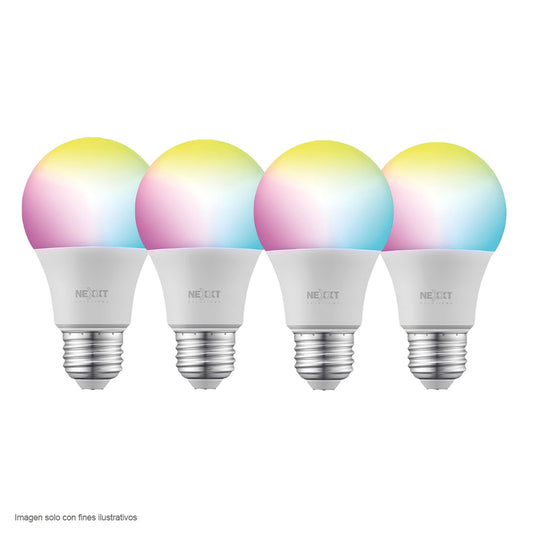 Pack de 4 bombillos Smart NHB-C110M RGB 110V -60HZ WI-FI Nexxt