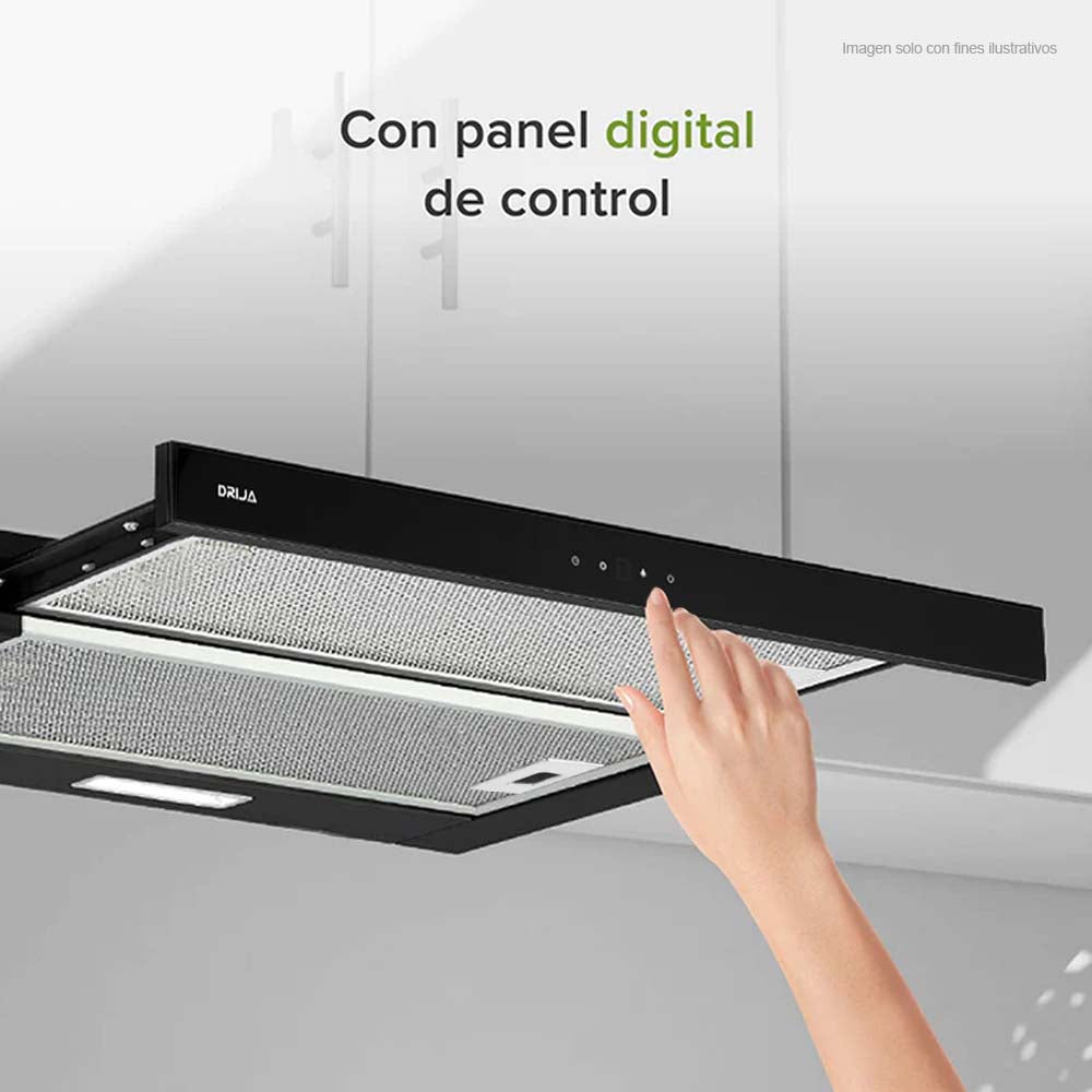 Extractor de grasa retráctil Touch 90 Drija empotrable 3 volicidades 2 filtros - 89.8cm