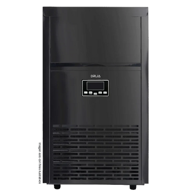 Fabricador de hielo FH45- Black | Drija, acero inoxidable Capacidad 45kg, forma de hielo cubos cuadrados producción continua.
