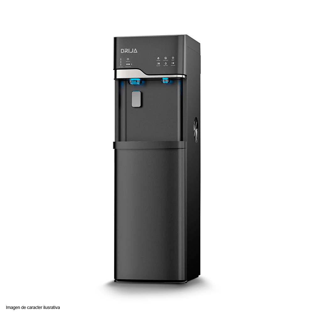 Dispensador de agua LUSSO Drija 20 galones carga inferior panel táctil 3 funciones en 1 (agua fría, agua caliente y hielo)
