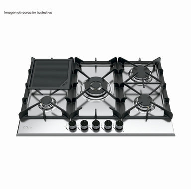 Estufa a gas MILAN 76 PRO Drija  acero inoxidable 304 5 quemadores SABAF