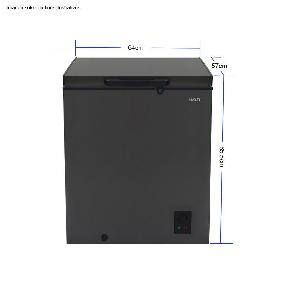 Congelador Horizontal 5.15pc RFC-592G Sankey con llave de seguridad
