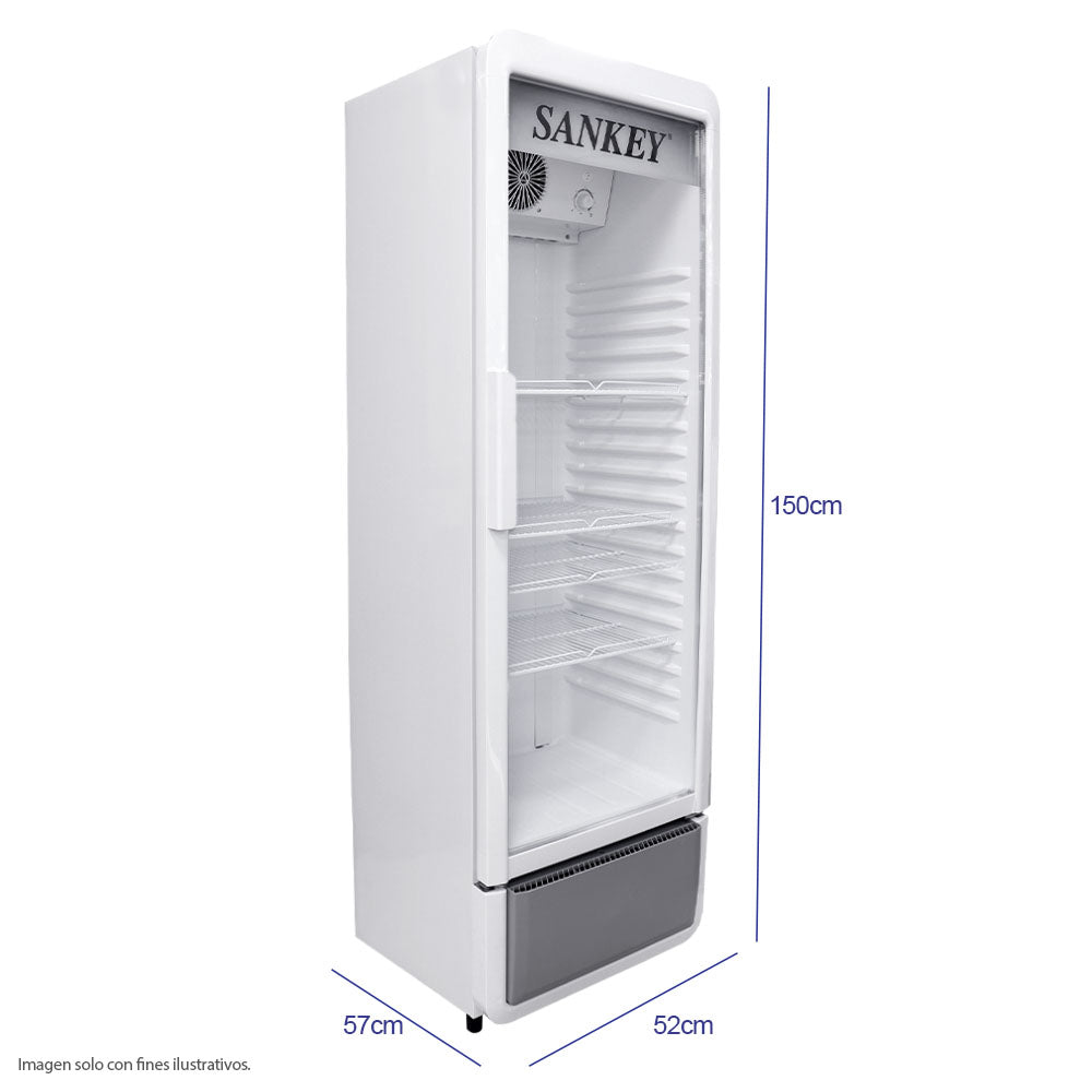 Enfriador comercial 9.88pc RFD-12N89 Sankey  puerta de 2 capas de vidrio templado