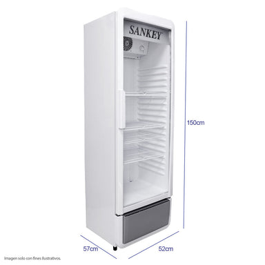 Enfriador comercial 9.88pc RFD-12N89 Sankey  puerta de 2 capas de vidrio templado