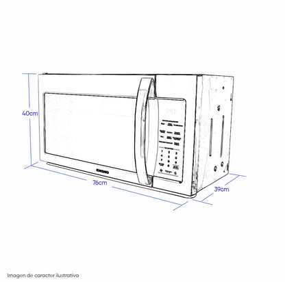 Microondas extractor empotrable 2.0 pc NMWE-45LSSDM Nisato