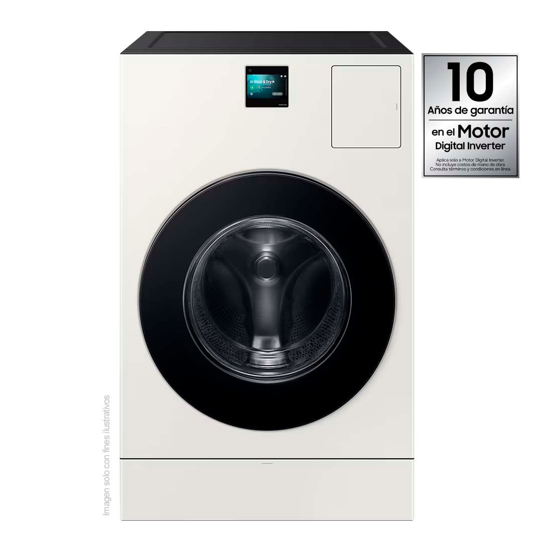 Lavadora y Secadora eléctrica 26kg WD26FB8690BEAP Samsung color Beige