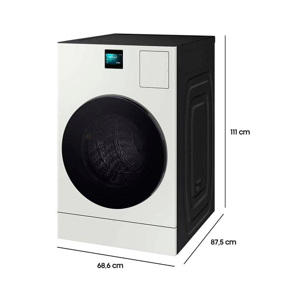Lavadora y Secadora eléctrica 26kg WD26FB8690BEAP Samsung color Beige