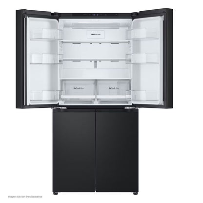 Refrigeradora de 4 puertas, 19 pc, GM42BMPM, LG, color negro mate