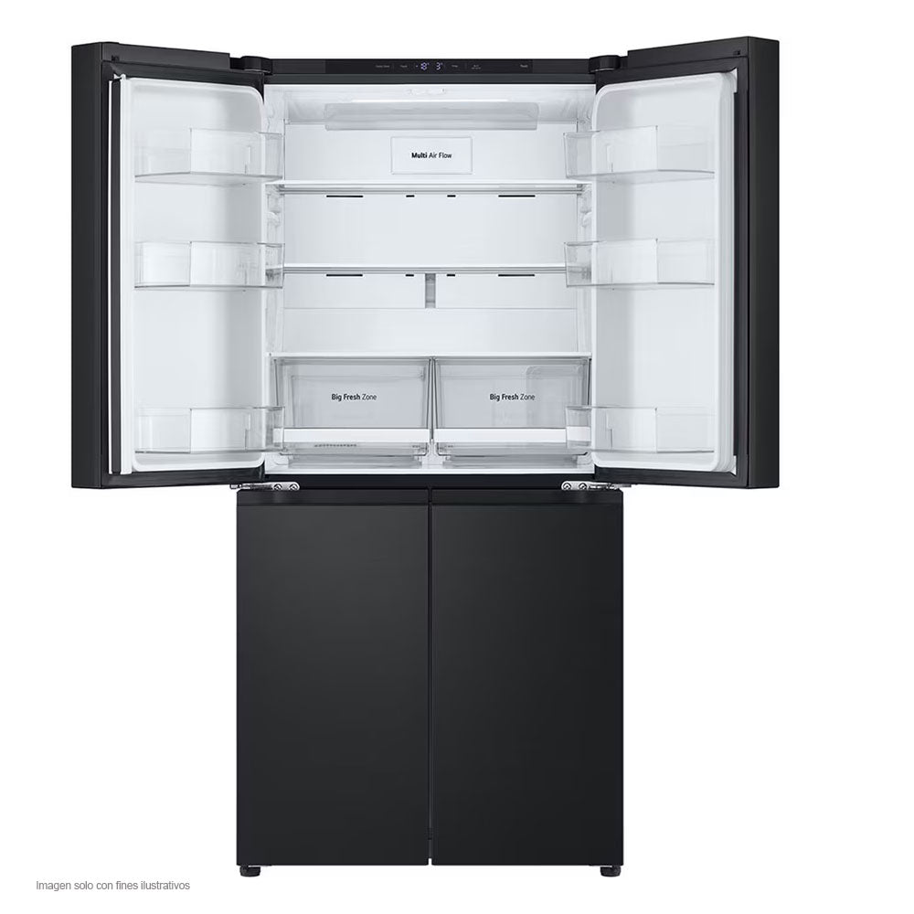 Refrigeradora de 4 puertas, 19 pc, GM42BMPM, LG, color negro mate