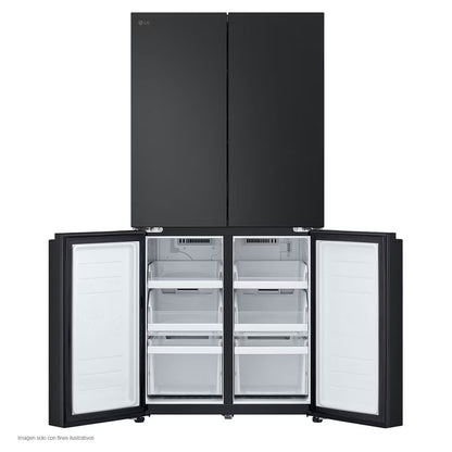Refrigeradora de 4 puertas, 19 pc, GM42BMPM, LG, color negro mate