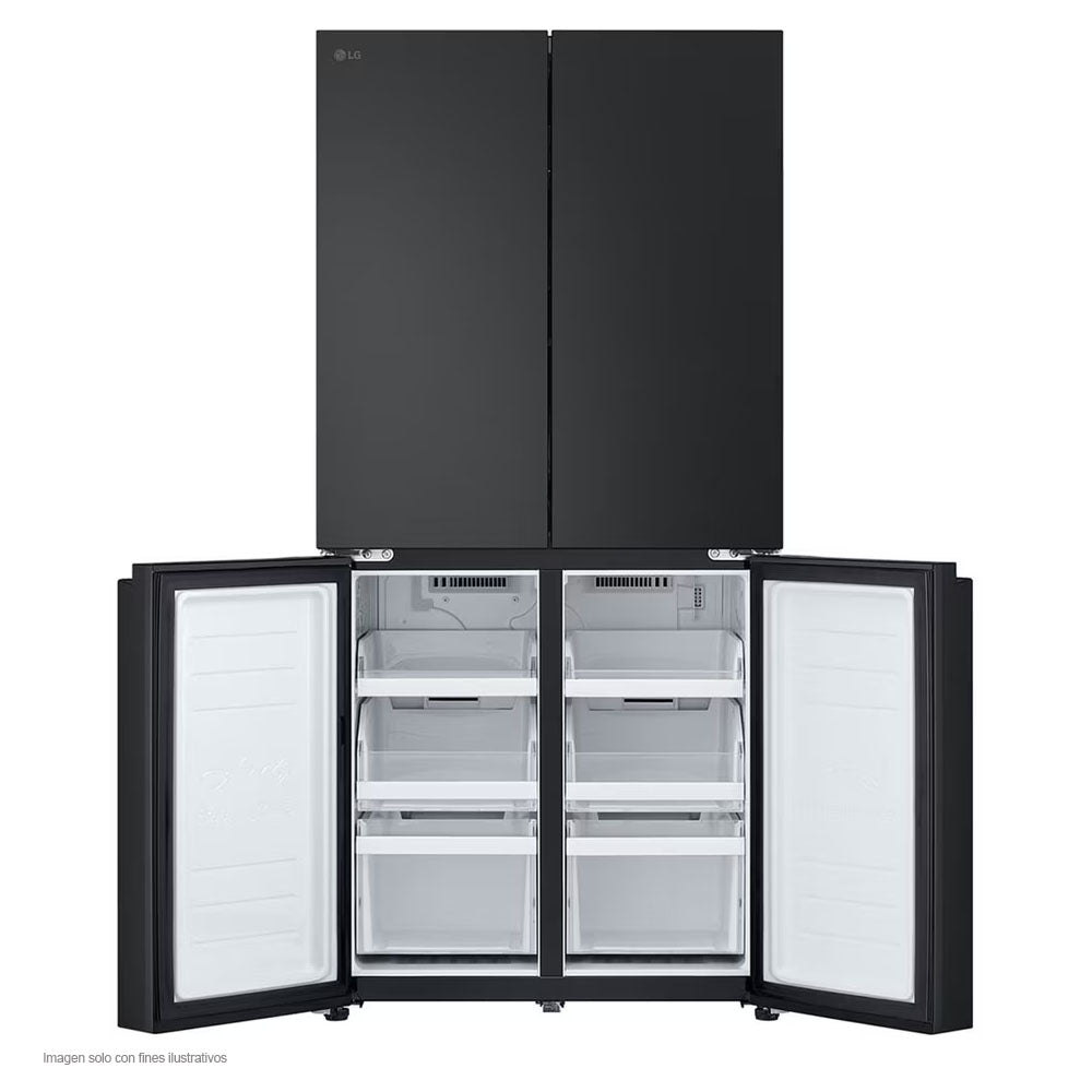 Refrigeradora de 4 puertas, 19 pc, GM42BMPM, LG, color negro mate