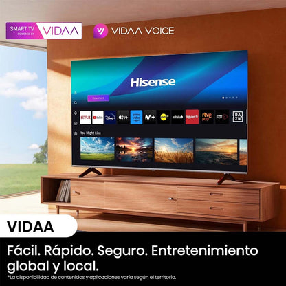 Televisor LED Smart UHD 55" 55A6NV, Hisense, 4K VIDAA